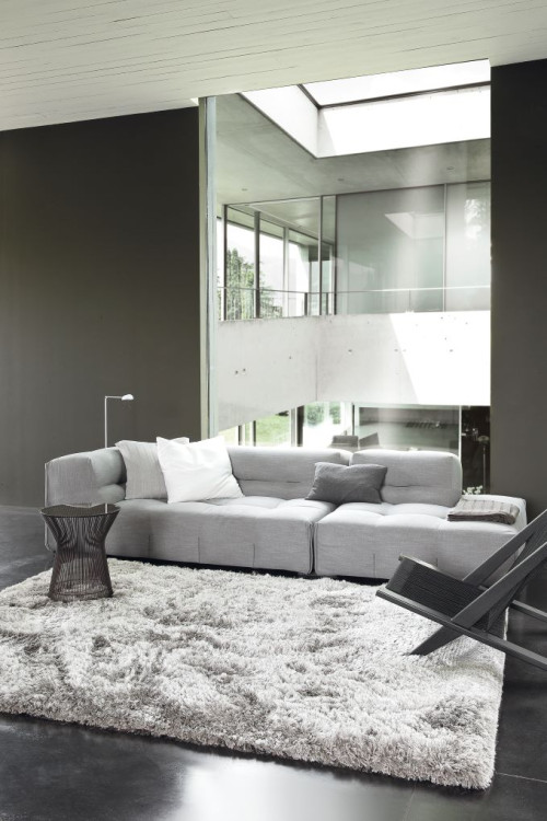 Ligne Pure Adore Luxury Fluffy Silver Rug