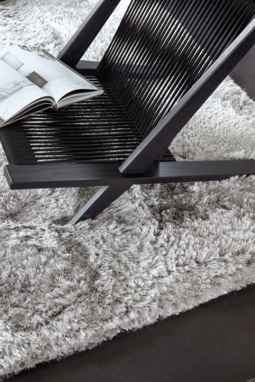 Ligne Pure Adore Luxury Fluffy Silver Rug